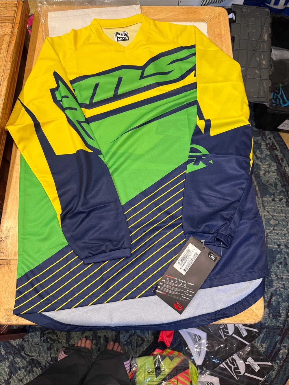 MSR Motocross Jersey in Yellow Green Navy